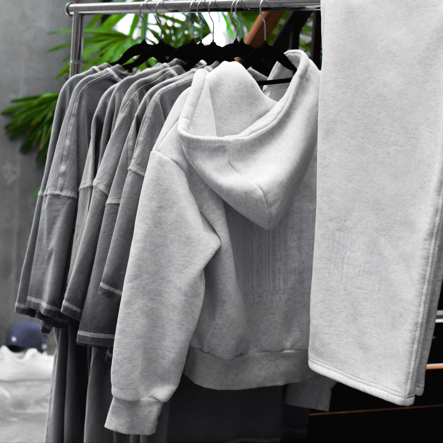 Harlem Hoodie - Stone/white