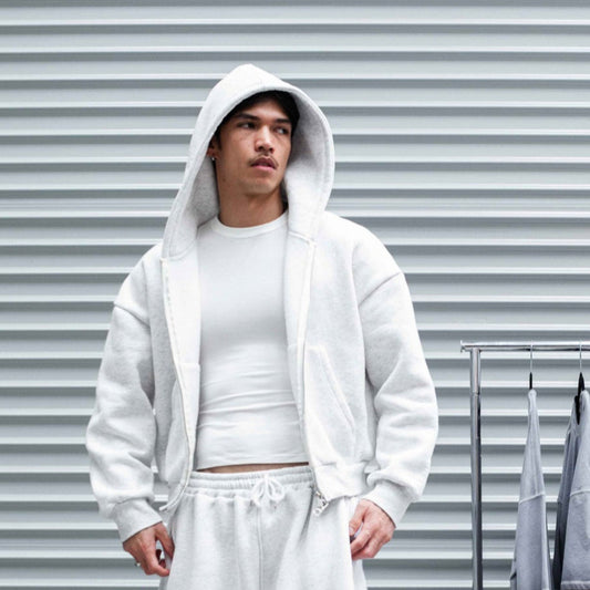 Harlem Hoodie - Stone/white