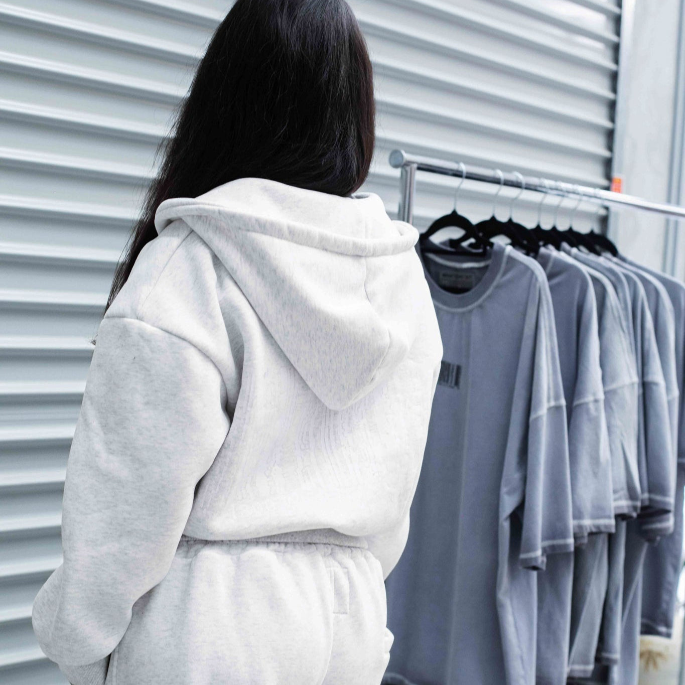 Harlem Hoodie - Stone/white